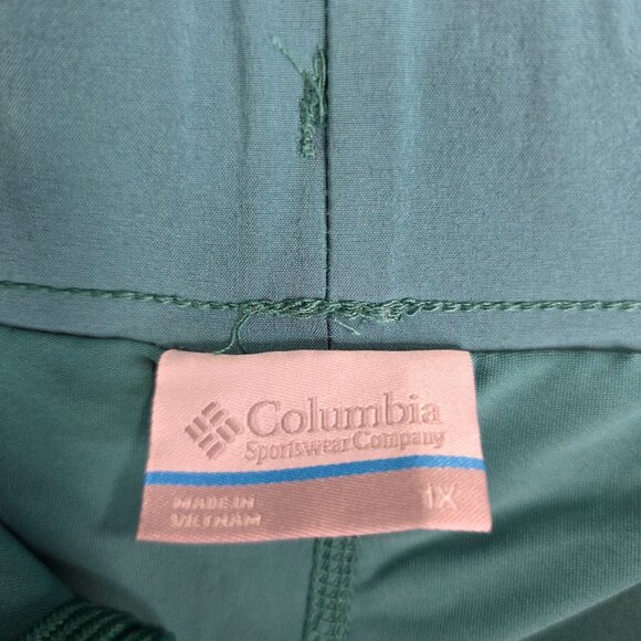 Womens Columbia Teal Active Fit Skort With Inner Shorts Zipper Pocket Size 1X - Picture 4 of 10